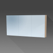 BRAUER Impress Deluxe spiegelkast - 140x70x15cm - interne en externe verlichting - 3 dubbelzijdige spiegeldeuren - Sunlit SW242143