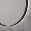 INK Miroir SP21 ovale avec cadre en acier, chauffage LED inclus. color changing. dimmable et interrupteur 80x40cm noir mat SW693155