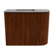 Mondiaz JOYA-DLUX 51.6cm toiletmeubel - ronding rechts kleur Ruby - Wastafel FAYE positie Links Zonder kraangat kleur Oza. SW1425522