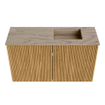 Mondiaz JOYA-DLUX 70cm toiletmeubel - kleur Oak - Wastafel FAYE positie Rechts 1 kraangat kleur Arena. SW1423853