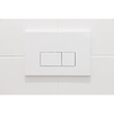 Adema Salina 2.0 Ensemble WC - 48.5x36x32cm - évacuation profonde - sans bride - réservoir encastré QeramiQ - softclose - quickrelease - abattant WC - plaque de commande brillante blanche en plastique - boutons rectangulaires - blanc SW1474598