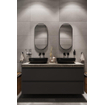 Miroir Haceka Deco - 80x40cm - ovale - noir mat SW1102384