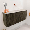 Mondiaz JOYA-DLUX 90cm meuble de salle de bains - couleur Shadow - Vasque FAYE position Milieu Sans trou de robinet couleur Ostra. SW1422986