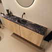 MONDIAZ TURE-DLUX 120cm meuble WC Washed Oak. EDEN lavabo Lava position milieu. Sans trou de robinet. SW1104082