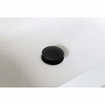 Fortifura Calvi Ensemble vidage de baignoire - commande rotative - noir mat SW696223