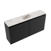 MONDIAZ TURE-DLUX Meuble toilette - 100cm - Urban - EDEN - vasque Glace - position centrale - sans trou de robinet SW1103128