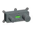BRAUER Brushed Edition Wastafelmengkraan inbouw - gebogen uitloop links - hendel lang smal - inclusief inbouwdeel - model A 1 - PVD - geborsteld RVS SW374376