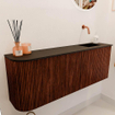 Mondiaz JOYA 111.6cm toiletmeubel - ronding links kleur Ruby - Wastafel FAYE positie Rechts Zonder kraangat kleur Urban. SW1421883