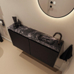 MONDIAZ TURE-DLUX Meuble toilette - 100cm - Urban - EDEN - vasque Lava - position droite - 1 trou de robinet SW1103675