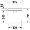 Duravit HappyD 2 réservoir WC attenant + partie intérieure avec évacuation verticale gauche 4.5/3L double chasse avec Wondergliss blanc SW54363
