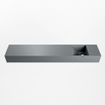 Mondiaz TYNE Fontaine - 120x23x12cm - lavabo Droit - sans trous de robinetterie - solid surface - Plata SW1026186