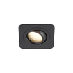 QAZQA Alberto Inbouwspot set - 1 spot - 9x11.2cm - inclusief dimbare led lamp - IP44 - Vierkant - Zwart SW1477245