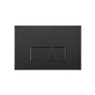 QeramiQ Push Metal Bedieningsplaat - voor Geberit UP320 inbouwreservoir - dualflush - rechthoekige knoppen - metaal zwart mat SW706193