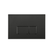 QeramiQ Push Plaque de commande - pour réservoir encastré Geberit UP320 - double chasse - boutons rectangulaires - matière synthétique noir mat SW706189