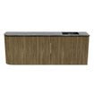Mondiaz JOYA-DLUX 111.6cm toiletmeubel - ronding links kleur Dusk - Wastafel FAYE positie Rechts Zonder kraangat kleur Lava. SW1423275