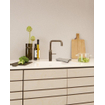 Quooker Fusion Square robinet d'eau bouillante - bec pivotant - réservoir Combi - Eau chaude / eau bouillante - Gun metal SW968365