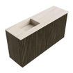 Mondiaz JOYA-DLUX Meuble de toilette 80cm - couleur Shadow - Vasque FAYE position Gauche 1 trou de robinet couleur Meli. SW1424876