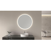 Wiesbaden Novi miroir rond avec LED, dimmable 100 cm mat noir SW796252