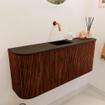 Mondiaz JOYA 103.2cm toiletmeubel - ronding links en rechts kleur Ruby - Wastafel FAYE positie Midden Zonder kraangat kleur Urban. SW1421846