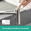 Hansgrohe Metris keukenkraan met uittrekbare vuistdouche chroom GA96125