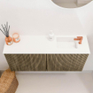 Mondiaz JOYA 90cm meuble de salle de bains - couleur Dusk - Vasque FAYE position Droite 1 trou de robinet couleur Talc. SW1421669