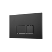 QeramiQ Push Plaque de commande - pour réservoir encastré Geberit UP320 - double chasse - boutons rectangulaires - matière synthétique noir mat SW706189