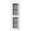 Saniclass New Future Armoire colonne haute 160cm avec deux portes sans poignées Blanc brillant sw6348