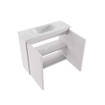 MONDIAZ TURE-DLUX meuble de toilettes 60 cm Cale. EDEN lavabo Opalo position milieu. Sans trou de robinet. SW1104191