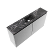 MONDIAZ TURE-DLUX Meuble toilette - 100cm - Plata - EDEN - vasque Lava - position centrale - 1 trou de robinet SW1103969