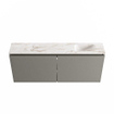 MONDIAZ TURE-DLUX Meuble toilette - 120cm - Smoke - EDEN - vasque Frappe - position droite - 1 trou de robinet SW1103114