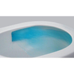 QeramiQ Dely Swirl Ensemble WC - 36,3x51,7 cm - Réservoir encastré Geberit UP320 - Abattant fin - Plaque de commande en cuivre - Boutons ronds - Blanc brillant SW1126092