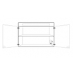 BRAUER Promise spiegelkast - 120x70x15cm -- met directe verlichting - 2 enkelzijdige spiegeldeuren - hoogglans wit SW6571