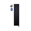 Sanicare elektrische design radiator Denso 180 x 40 cm. Mat zwart met BLUETOOTH thermostaat zwart (rechtsonder) SW1000742
