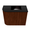 Mondiaz JOYA 51.6cm toiletmeubel - ronding links kleur Ruby - Wastafel FAYE positie Rechts Zonder kraangat kleur Urban. SW1421816