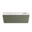 MONDIAZ TURE-DLUX Meuble toilette - 120cm - Army - EDEN - vasque Frappe - position droite - sans trou de robinet SW1102701