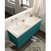 Mondiaz VICA ensemble de meuble de salle de bain - 120cm - meuble sous-vasque smag - 2 tiroirs - lavabo cloud double - sans trou de robinet version XL 60cm de haut SW1090234