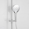Fugaflow Eccelente Sobrado Ensemble de Glissière - coude de raccordement mural intégré - flexible de douche lisse - douchette ronde - chrome SW1212567