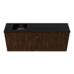 Mondiaz JOYA 100cm toiletmeubel - kleur Walnut - Wastafel FAYE positie Links Zonder kraangat kleur Urban. SW1421384
