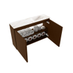 MONDIAZ TURE-DLUX Meuble de toilettes 80 cm Rust. EDEN lavabo Frappe position droite. Sans trou de robinet. SW1102979
