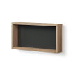 Looox Wood collection Boîte murale 60x30cm avec plaque arrière noir mat chêne noir mat SW73170