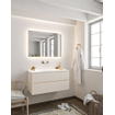 Mondiaz VICA Meuble Linen avec 2 tiroirs 100x50x45cm vasque lavabo Cloud centre sans trou de robinet SW410925