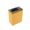 MONDIAZ TURE-DLUX Meuble toilette - 40cm - Ocher - EDEN - vasque Lava - position gauche - sans trou de robinet SW1103904