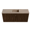 Mondiaz JOYA-DLUX 90cm meuble de salle de bains - couleur Walnut - Vasque FAYE position Milieu Sans trou de robinet couleur Saba. SW1424657
