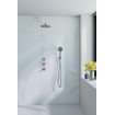 Fortifura Nebbio Regendoucheset - inbouwkraan - inbouwdeel - wandaansluitbocht - doucheslang glad - ronde handdouche - 35cm wandarm - 30cm ronde hoofddouche - geborsteld RVS PVD SW1237504