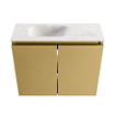 MONDIAZ TURE-DLUX Meuble toilette - 60cm - Oro - EDEN - vasque Ostra - position gauche - sans trou de robinet SW1104972