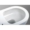 Plieger kansas WC suspendu avec cuvette compacte sans rebord 36x49cm comprenant un siège de toilette mince à fermeture souple et un dispositif de levage blanc brillant. SW499848