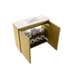 MONDIAZ TURE-DLUX Meuble toilette - 60cm - Oro - EDEN - vasque Frappe - position centrale - 1 trou de robinet SW1102915