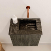 Mondiaz JOYA-DLUX 40cm toiletmeubel - kleur Shadow - Wastafel FAYE positie Rechts Zonder kraangat kleur Lava. SW1422833