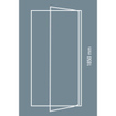 Plieger Class Porte pivotante verre 3mm réversible 86/90x185cm profil Blanc 4283060