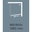 Plieger Class Porte pivotante verre 3mm réversible 86/90x185cm profil Blanc 4283060